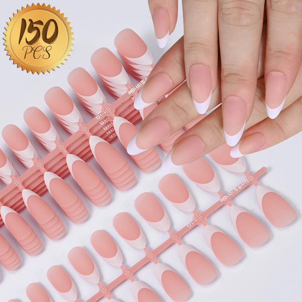 Light Pink Square Press-On Nails 100pc