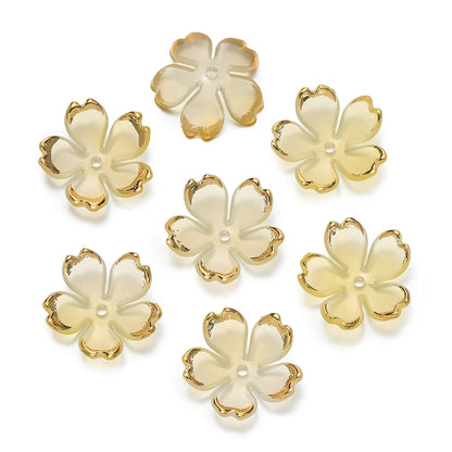 Cherry Blossom Acrylic Beads 50pc