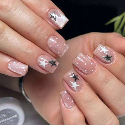 Black Bow Ballerina Press-On Nails