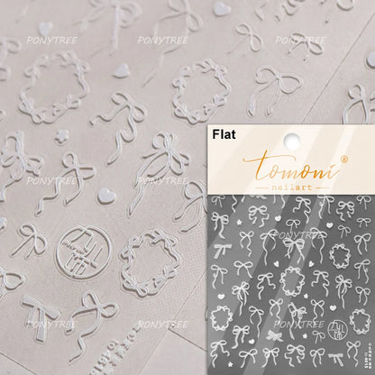 Jelly Bowknot Star Dreamy Nail Art Stickers