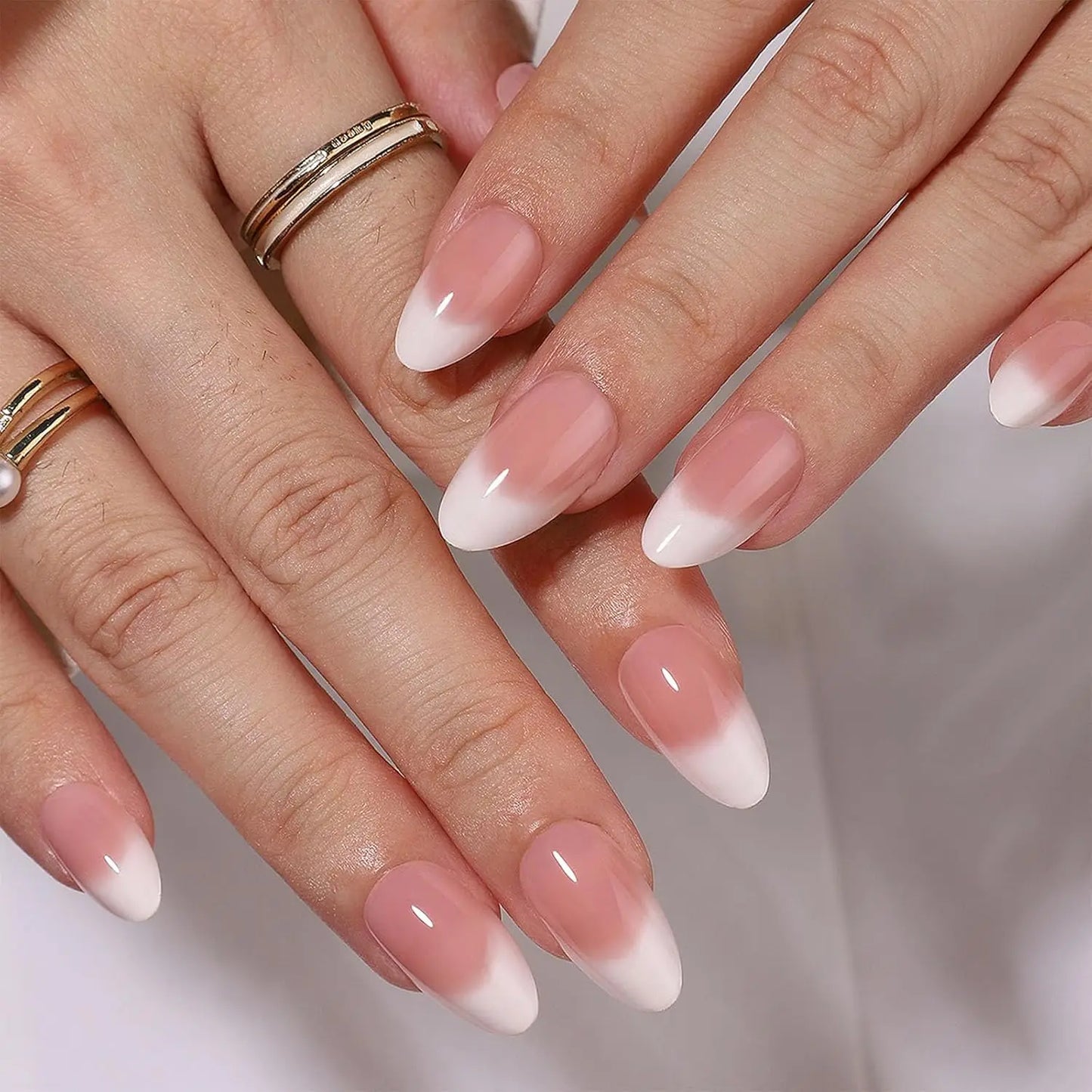 Pink Bow Almond Press-On Nails
