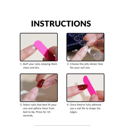 Black Bowknot Short Press-On Nails
