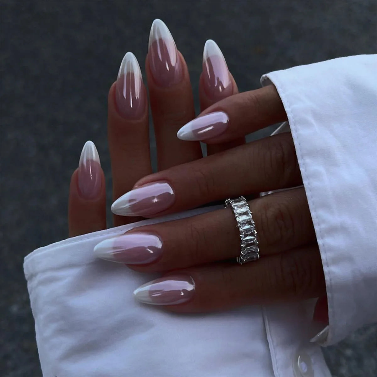 Wine Red Almond Press-On Nails