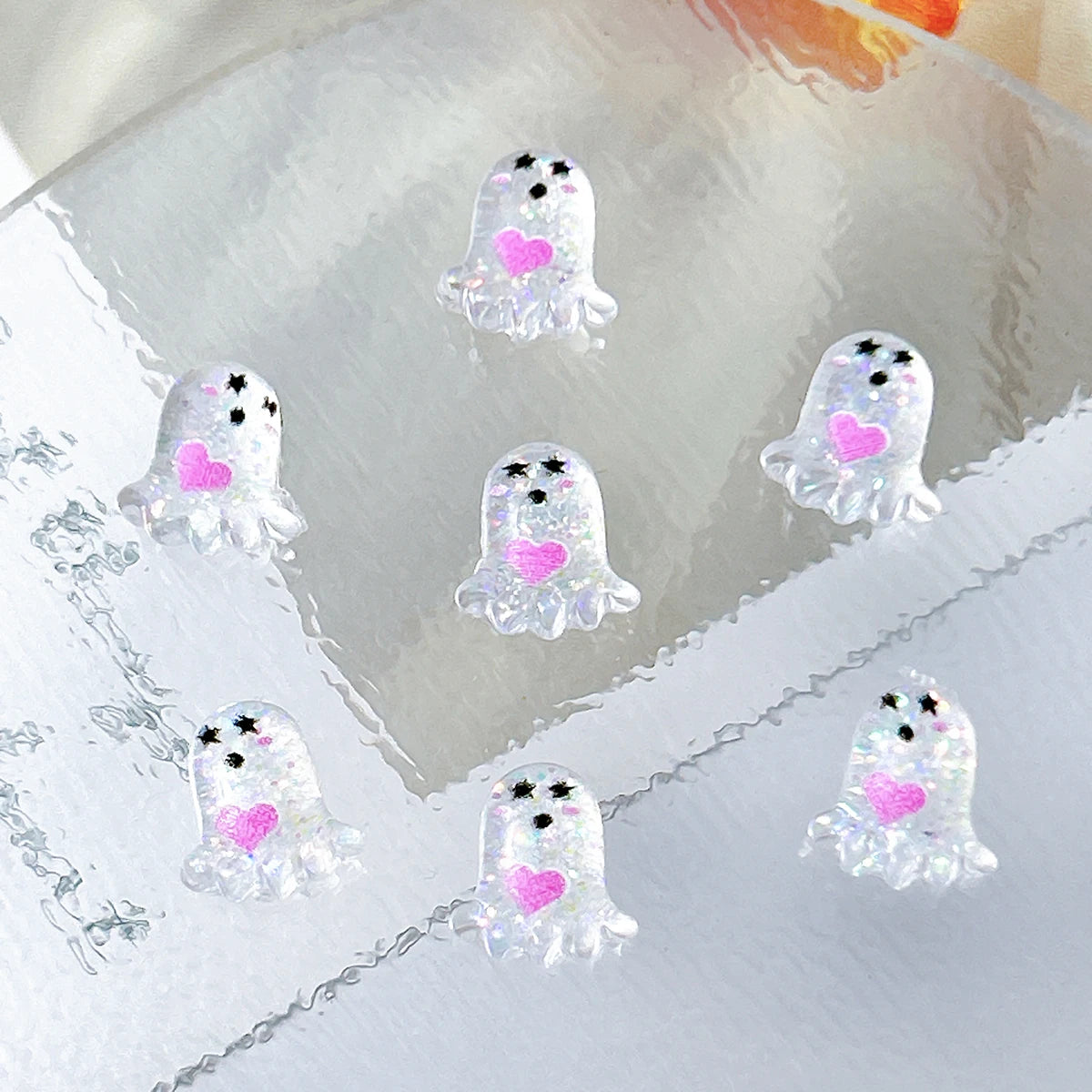 Cartoon Spider Cat Ghost Nail Charms 30pc