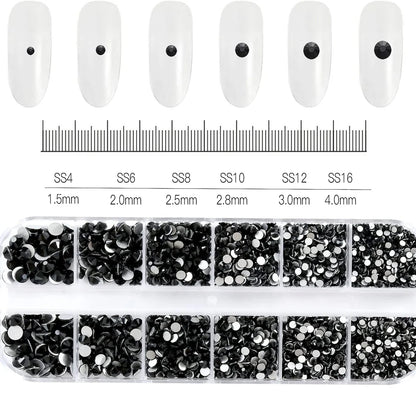 Crystal AB Rhinestone Nail Art Kit 12 Grid