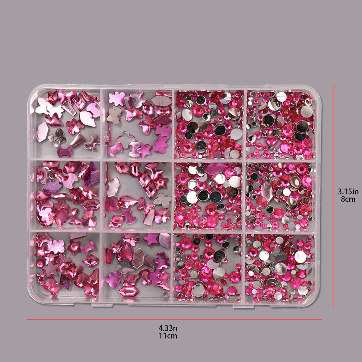 Sweet Dessert Nail Charms Box 12 Grids