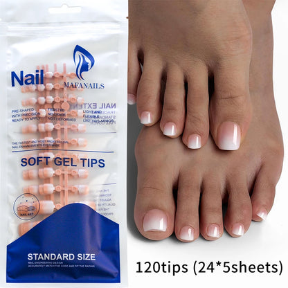 Light Pink Square Press-On Nails 100pc