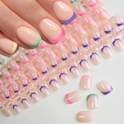 Light Pink Square Press-On Nails 100pc
