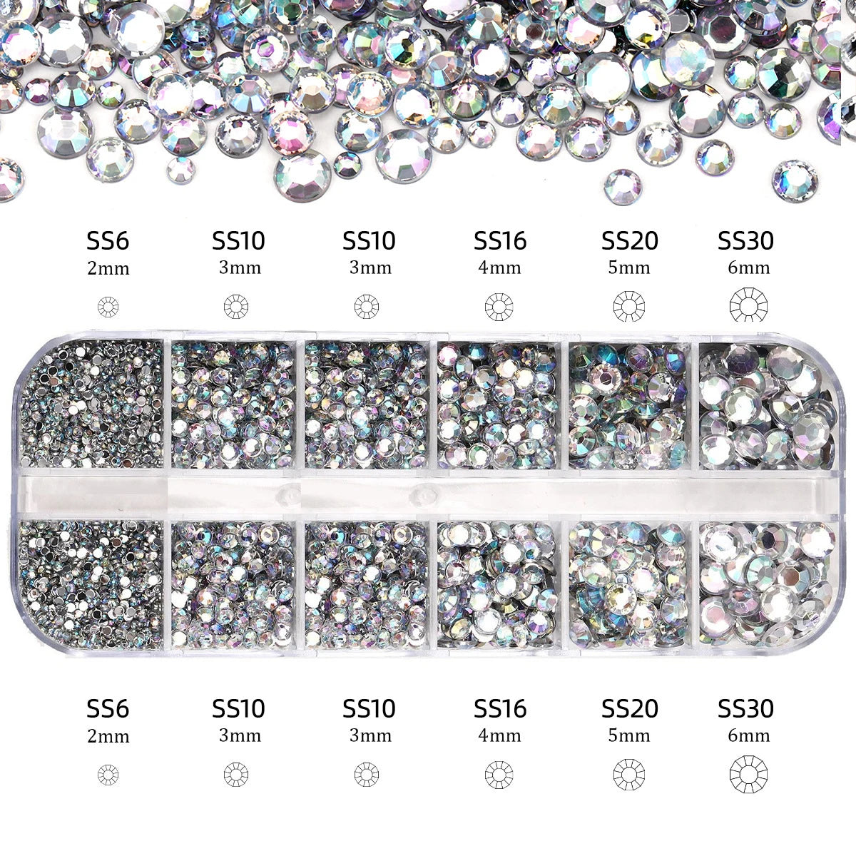 6mm Light Pink Heart Rhinestone 3D Nail Art Charms 50Pcs Flat-Back Crystal Manicure Accessory DIY Love Gems Stone Nail Decor*YK9