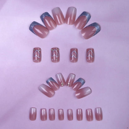 French Gradient Love Press-On Nails