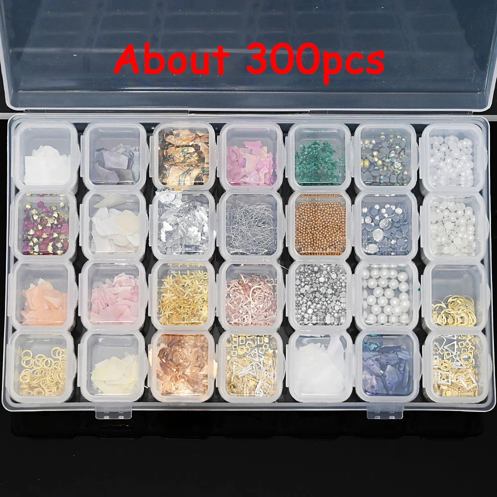 Mix Zircon Rhinestone Nail Charms 100pc