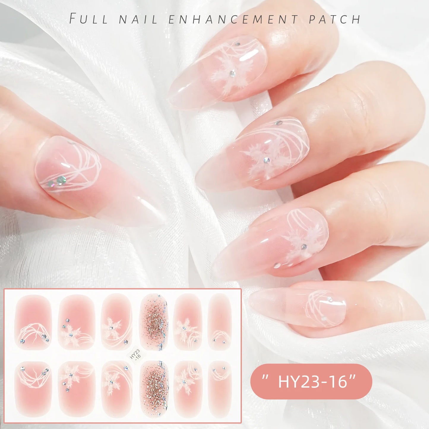 59 Style of Nail Stickers 1Sheet Rhinestones Fashion Nail Wraps Self Adhesive Manicure Decoracion DIY Full Cover Nail Sticker#5-