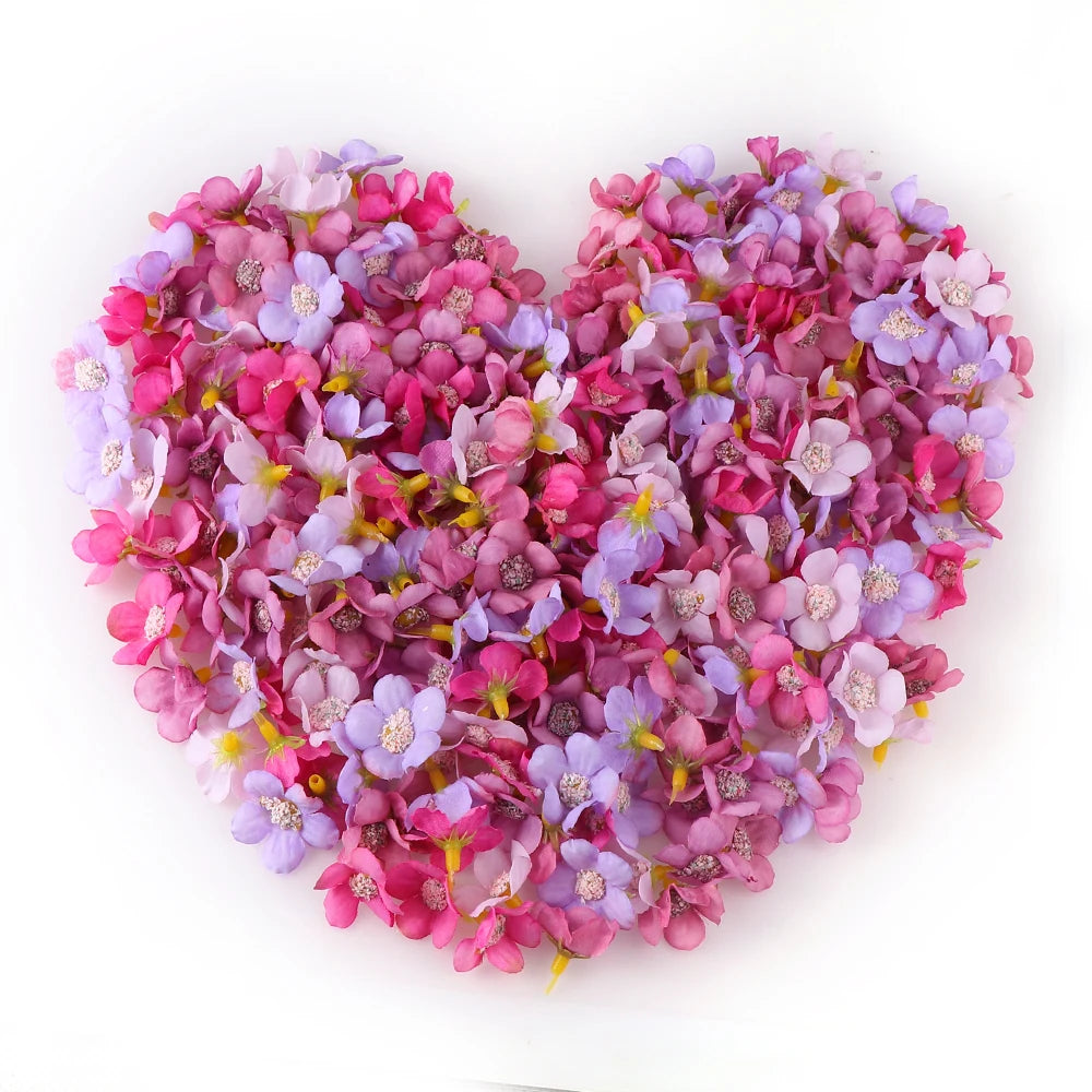Mini Silk Rose Heads Decor 50pc