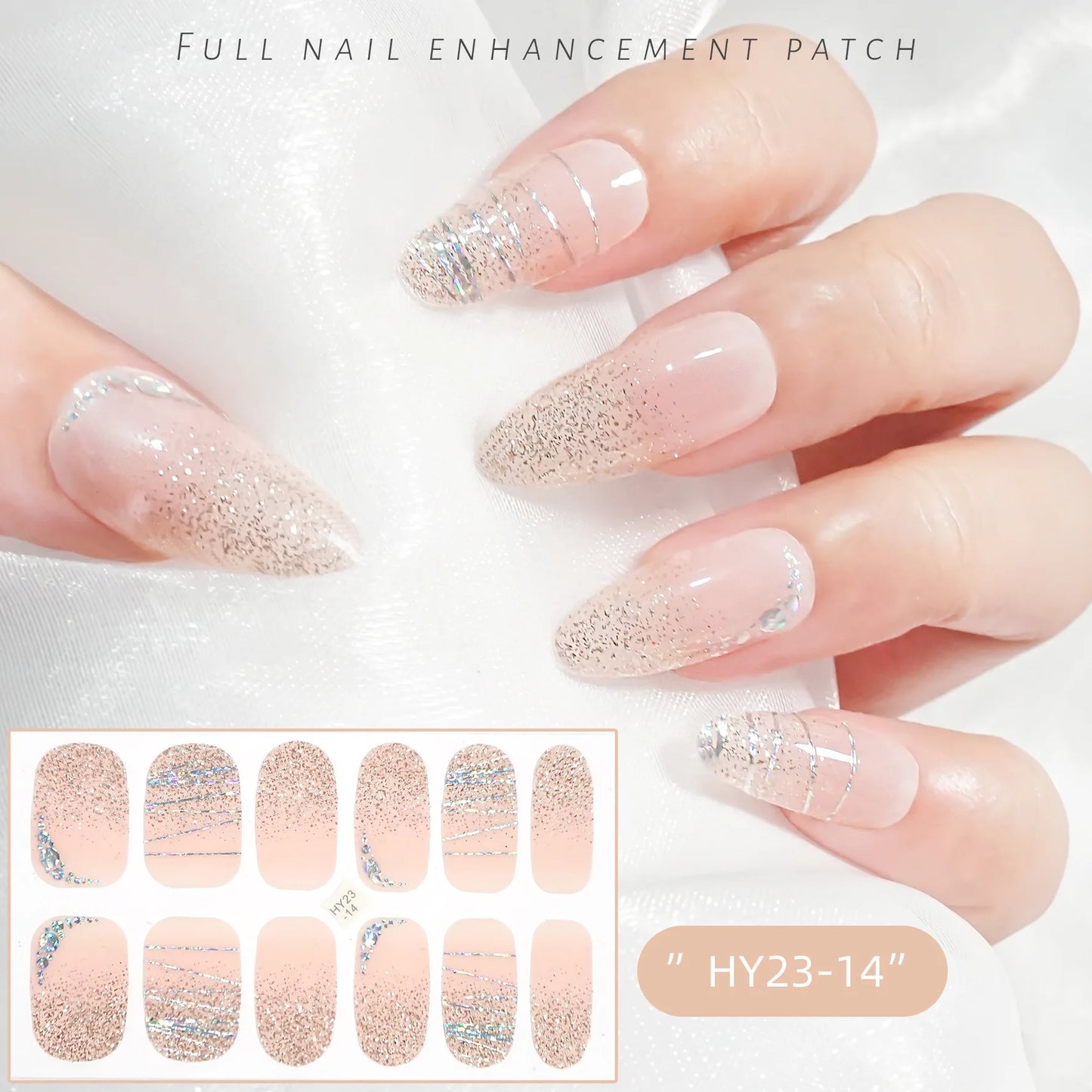 59 Style of Nail Stickers 1Sheet Rhinestones Fashion Nail Wraps Self Adhesive Manicure Decoracion DIY Full Cover Nail Sticker#5-