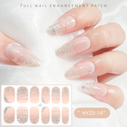 59 Style of Nail Stickers 1Sheet Rhinestones Fashion Nail Wraps Self Adhesive Manicure Decoracion DIY Full Cover Nail Sticker#5-