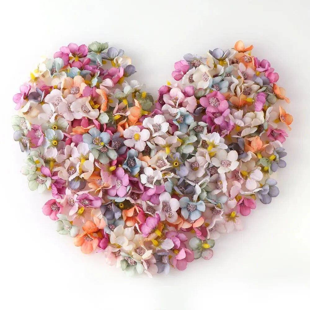 Mini Silk Rose Heads Decor 50pc
