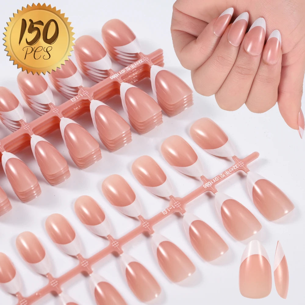 Light Pink Square Press-On Nails 100pc