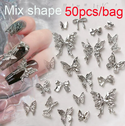 Mixed Crystal Rhinestone Nail Charms 50pc