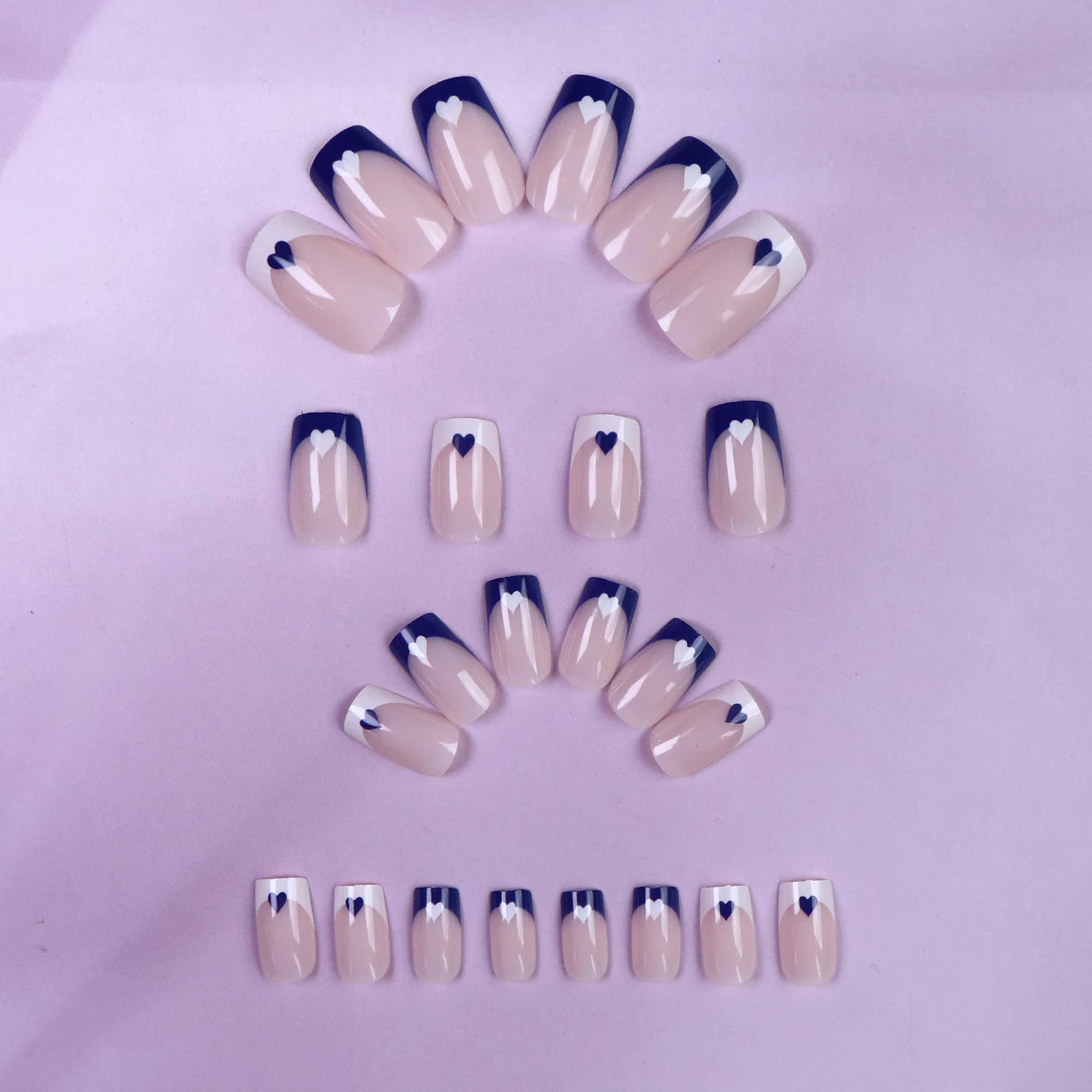French Gradient Love Press-On Nails