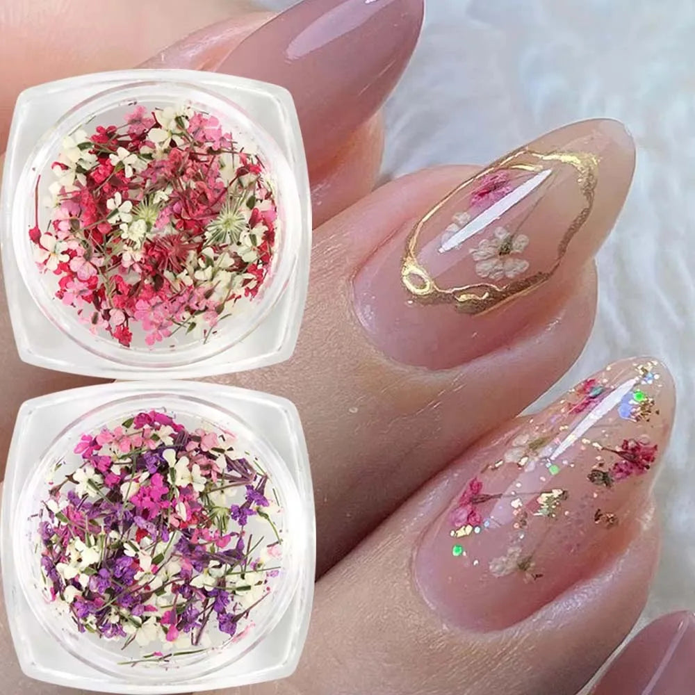 Spring Floral Leaf Nail Charm Box