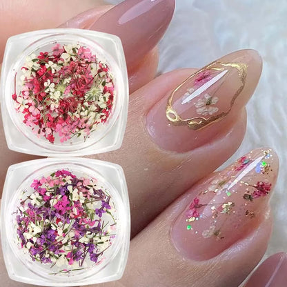 Spring Floral Leaf Nail Charm Box