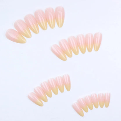 Pink Bow Almond Press-On Nails