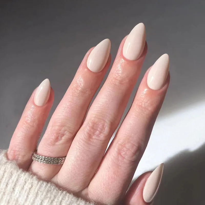 Wine Red Almond Press-On Nails