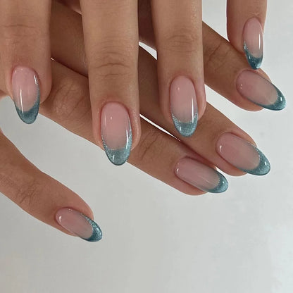 Wine Red Almond Press-On Nails