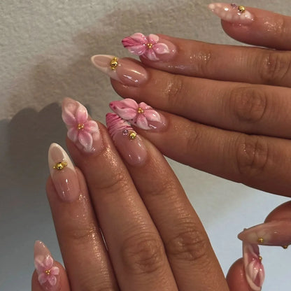 Pearl Starlight Almond Nails