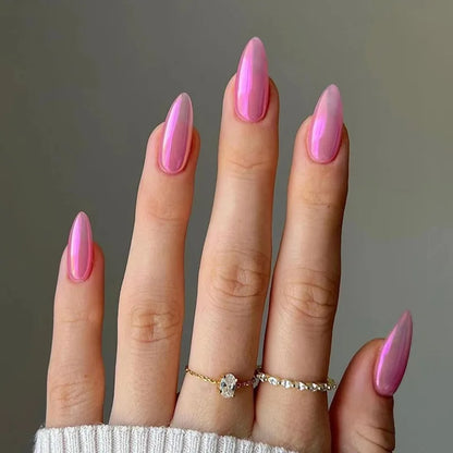 Wine Red Almond Press-On Nails