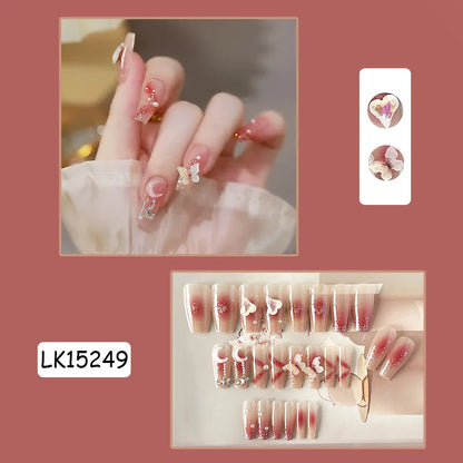 3D Diamond Coffin Press-On Nails