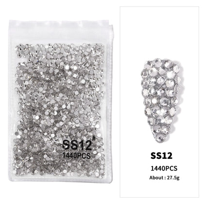 Crystal AB Rhinestone Nail Art Kit 12 Grid