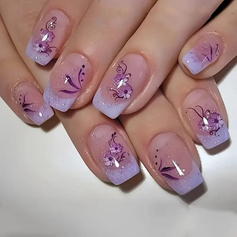 Black Bow Ballerina Press-On Nails