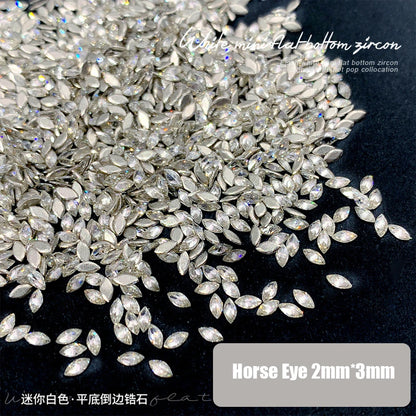 Mixed Shape Zircon Nail Rhinestones 50pc