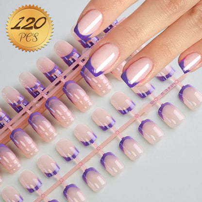 Light Pink Square Press-On Nails 100pc