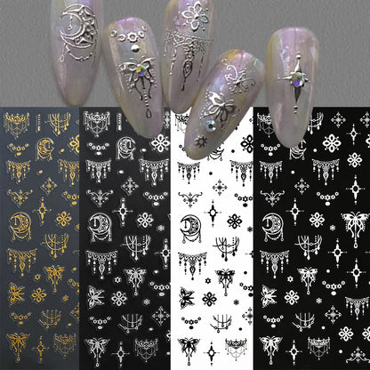 Metallic Nail Transfer Foils 10pc Mirror Gold Silver