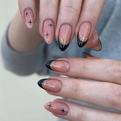 Wine Red Almond Press-On Nails