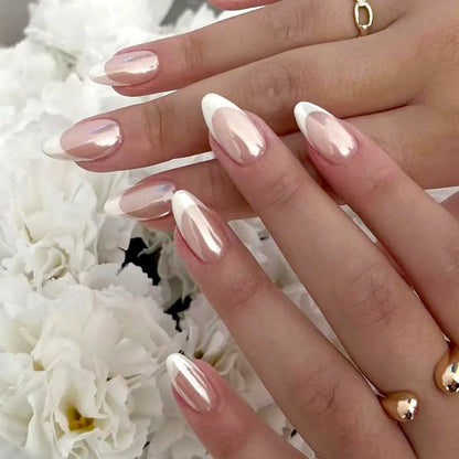 Wine Red Almond Press-On Nails