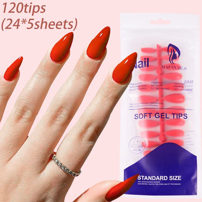 Light Pink Square Press-On Nails 100pc