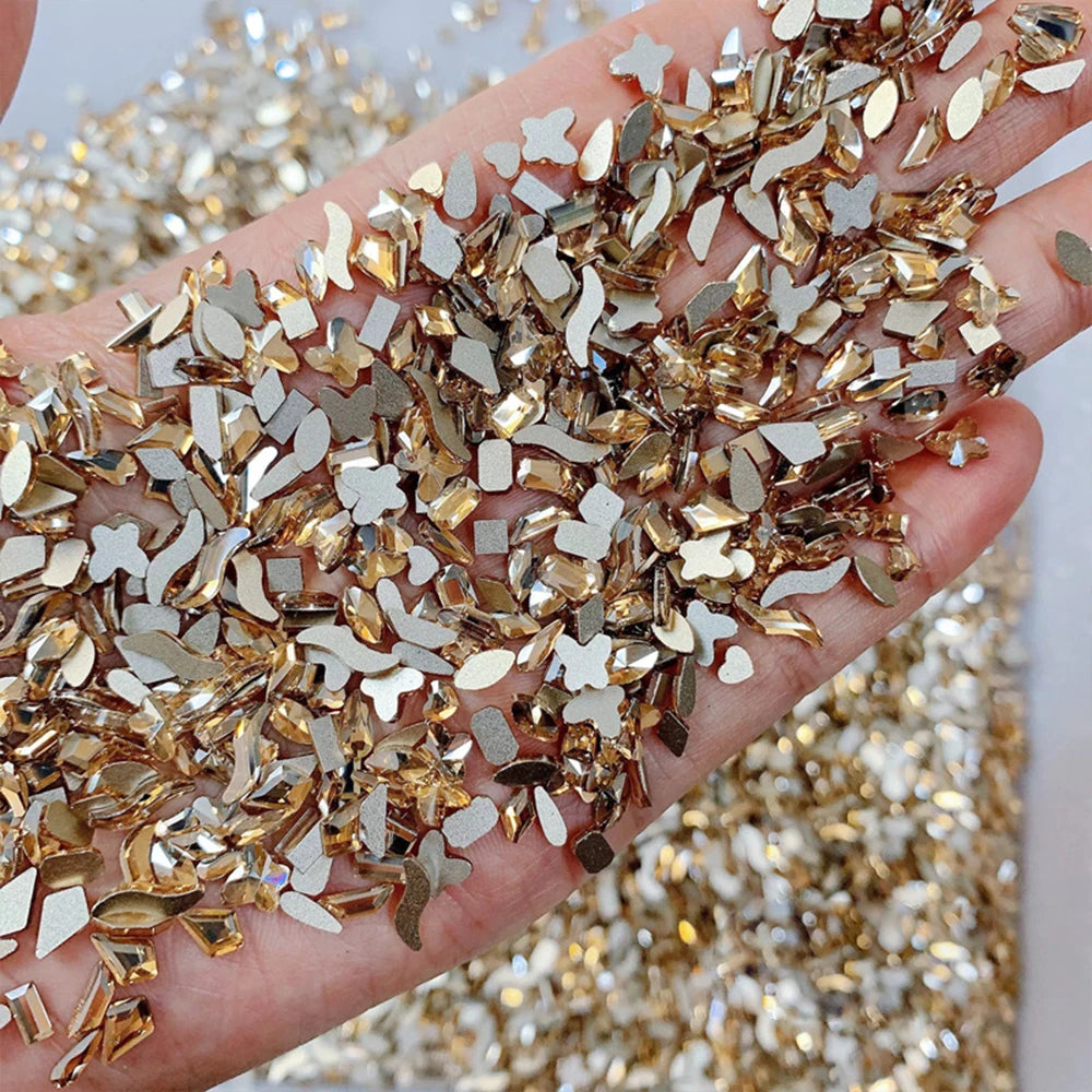 6mm Light Pink Heart Rhinestone 3D Nail Art Charms 50Pcs Flat-Back Crystal Manicure Accessory DIY Love Gems Stone Nail Decor*YK9