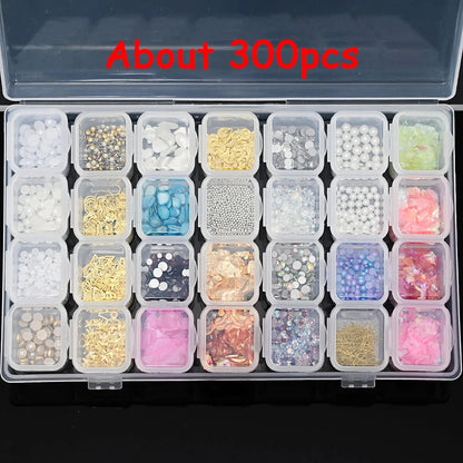Mix Zircon Rhinestone Nail Charms 100pc