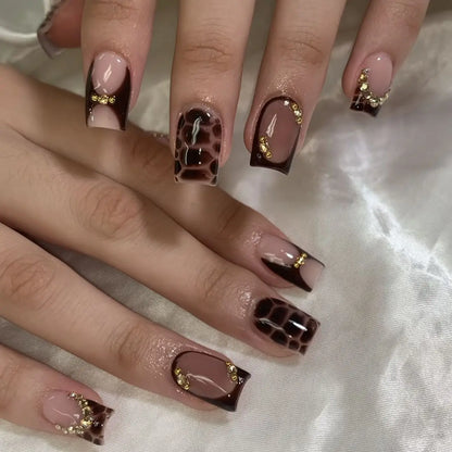 Glitter Butterfly French Press-On Nails