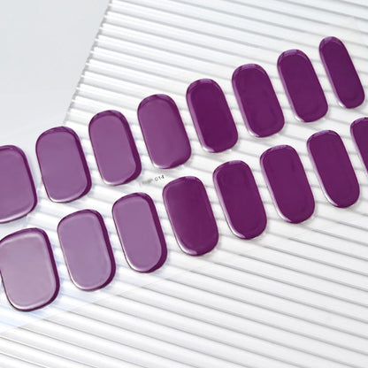16Tips Semi-cured Gel Nail Stickers Red/Wine Red Nails Gel slider UV lamp Cured Extended Nails DIY Women Nails Decal Decor Gifts