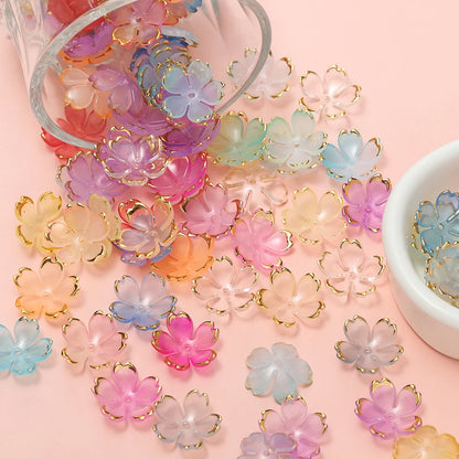 Cherry Blossom Acrylic Beads 50pc