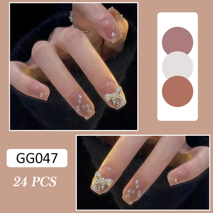 3D Diamond Coffin Press-On Nails