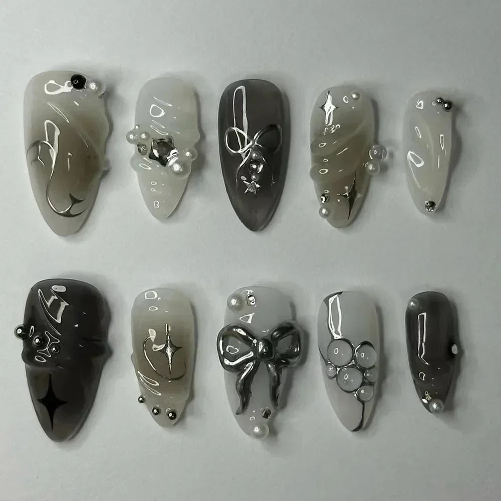 Pink Butterfly Ballet Press-On Nails