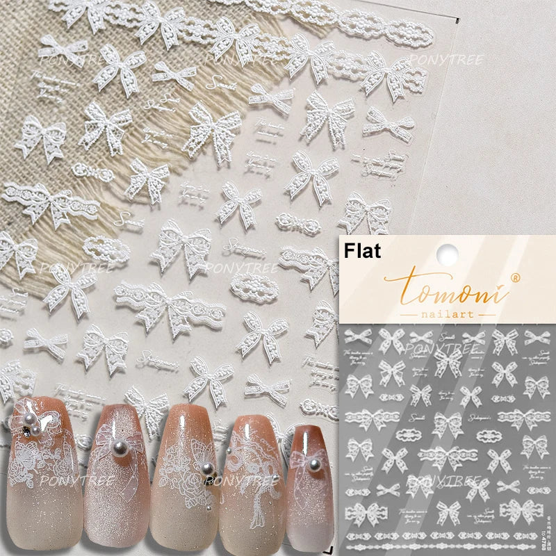 Jelly Bowknot Star Dreamy Nail Art Stickers