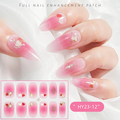 59 Style of Nail Stickers 1Sheet Rhinestones Fashion Nail Wraps Self Adhesive Manicure Decoracion DIY Full Cover Nail Sticker#5-