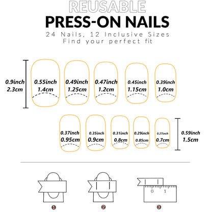 French Gradient Love Press-On Nails