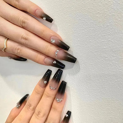 3D Diamond Coffin Press-On Nails